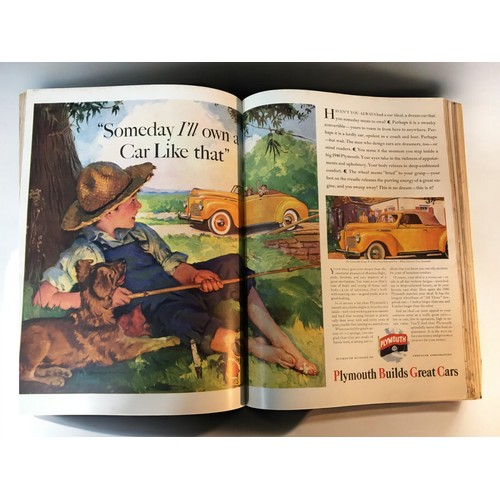 268 - Life Magazine Bound in Hardback Green Cloth and Gilt. Large Tomes - 1940 April -September, 1941 Full... 