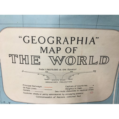 265 - Vintage Books, Spoil Five Game and a Very Large Fold out linen Backed World Map by George Philip and... 