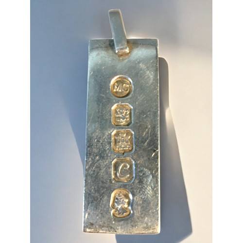 175 - Silver Mounted Victorian 1889 Silver Gothic Crown and 4 x Hallmarked Silver Vintage Ingot Pendants.G... 