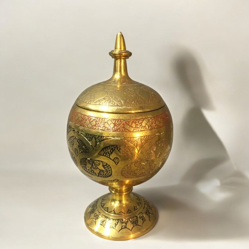 17 - Early 20th Century and Later Collection of Cairo Ware to include Heavy Goblet, Lidded Spherical Cont... 