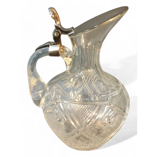 60 - 19th Century and Later Glass Wares -  Silver plate Mounted Whiskey Noggin, Art Deco Glass Pumpkin Fo... 