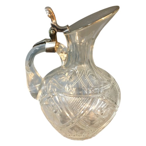 60 - 19th Century and Later Glass Wares -  Silver plate Mounted Whiskey Noggin, Art Deco Glass Pumpkin Fo... 