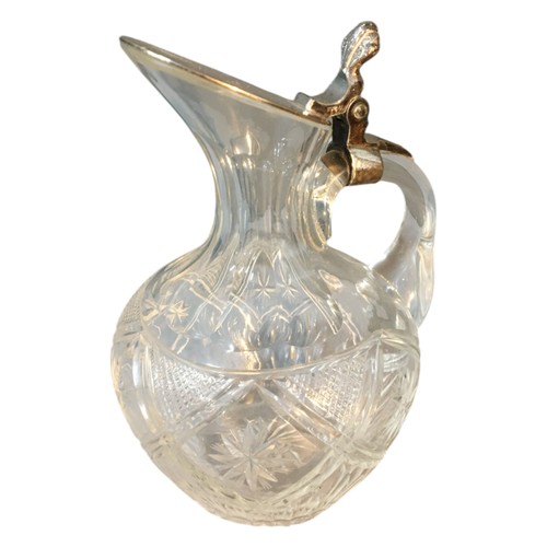 60 - 19th Century and Later Glass Wares -  Silver plate Mounted Whiskey Noggin, Art Deco Glass Pumpkin Fo... 