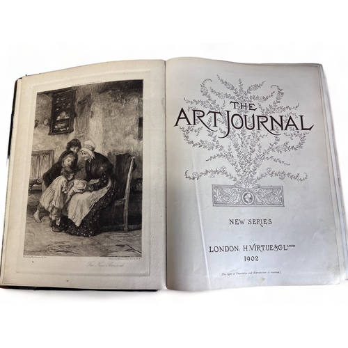 284 - A COLLECTION OF FOUR ANTIQUE ART REFERENCE BOOKS.
Including two copies of 'The art Journal', 'The Ar... 