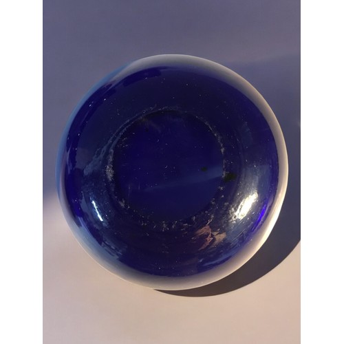 1 - 19th Century Bristol Blue Set of Six Finger Bowls and Saucers. All Hand blown.Dia 10.5cm approx Heig... 