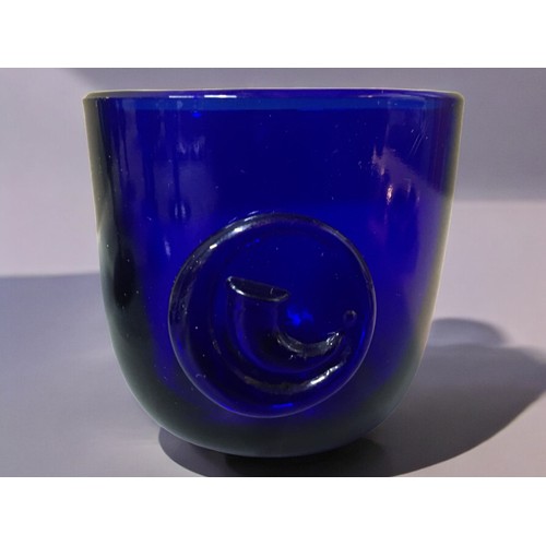 65 - Set of Six Bristol Blue Beakers together with  a good quantity of other Bristol Blue and cobalt Blue... 