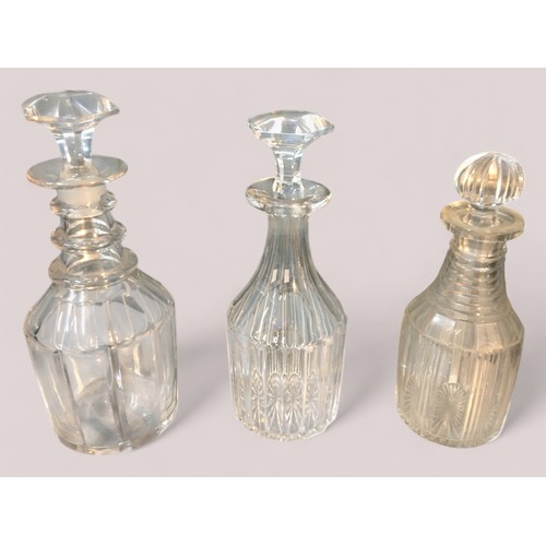 68 - 19th Century and Later Crystal Glass Cut Decanters x 5.