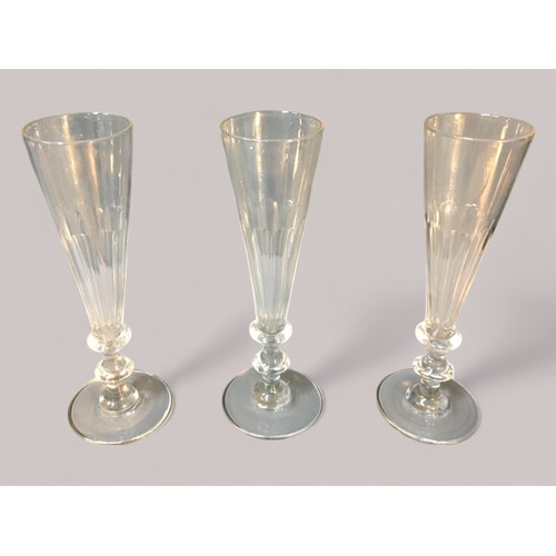 69 - 19th Century and Later Glassware, to include Lidded Bonbonniere, Georgian Style champagne Flutes etc... 