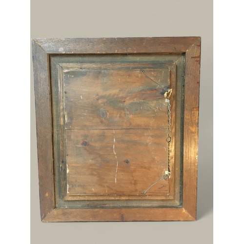 416 - Antique Early 20th Century Bevel Edged Gilt and Wooden Framed Mirror.80cm x 70cm.