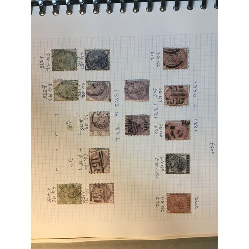 247 - Stamp Album Containing 1840 Penny Black, Penny Reds from 1841, 2 Penny Blue, 1/2 Pennies etc