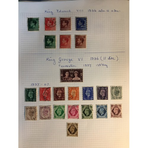 247 - Stamp Album Containing 1840 Penny Black, Penny Reds from 1841, 2 Penny Blue, 1/2 Pennies etc