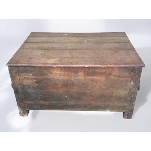 419 - 20th Century Oak Large Coffer/Chest having Iron Fixings (1930-40). Good Size for a Coffee Table!H 59... 