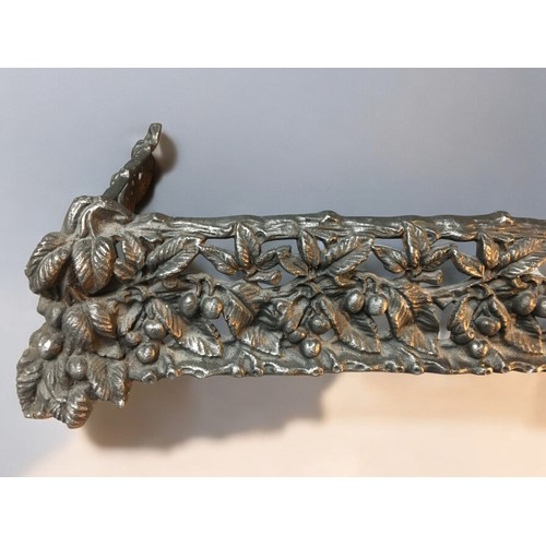 286 - Vintage Cast Iron Highly Decorated and Well Cast with Foliate and Cherry design.Heavy Length 106cm i... 