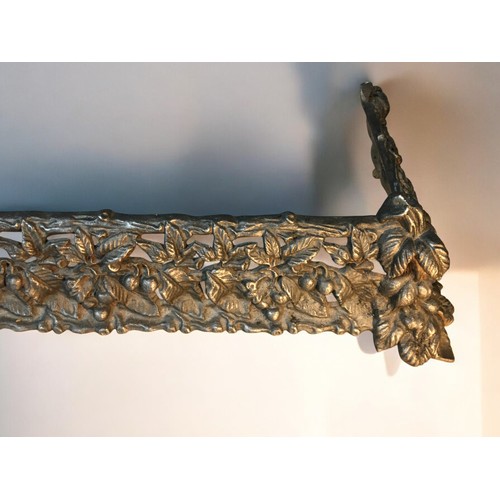 286 - Vintage Cast Iron Highly Decorated and Well Cast with Foliate and Cherry design.Heavy Length 106cm i... 