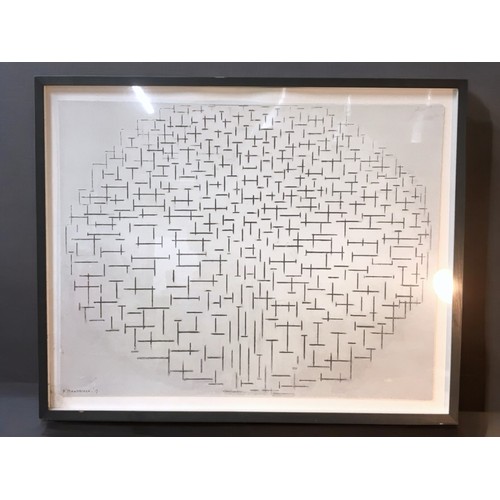 352 - Piet Mondriaan 1872-1944  - Modernist Abstract work. Large Print (Mid Century) on thick Fibrous Pape... 