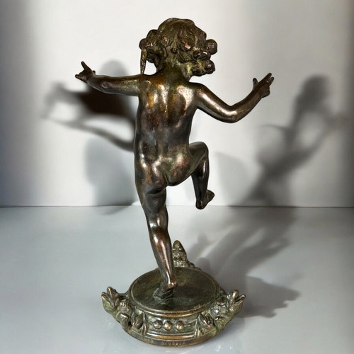 333 - Janet Scudder American, 1873–1940.Bronze baby 'Frog fountain' Roman bronze works. Signed to ba... 