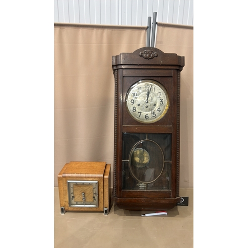 61 - Favre-Leuba & Co. Ltd. clock, Bombay. Features original emblem and mechanical movement, model 78... 