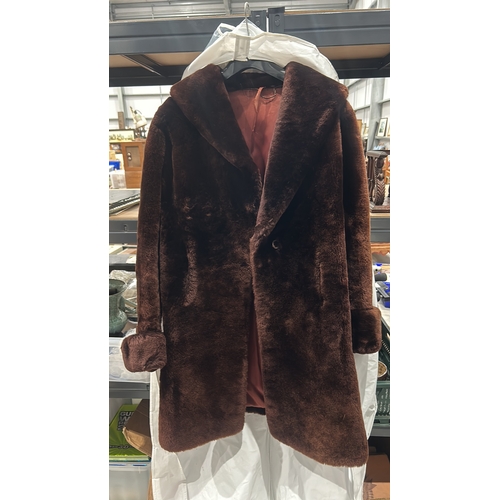 195 - Vintage fur coat by Martins of London in a rich brown hue.