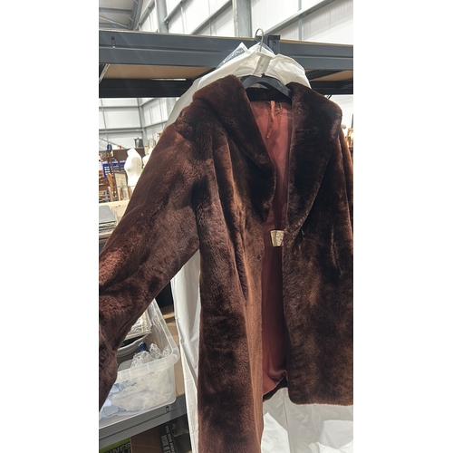 195 - Vintage fur coat by Martins of London in a rich brown hue.