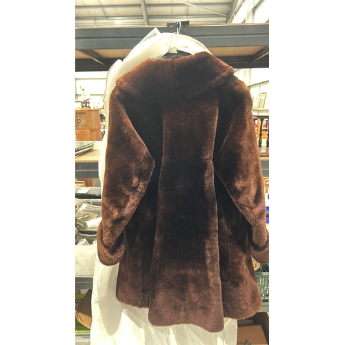 195 - Vintage fur coat by Martins of London in a rich brown hue.