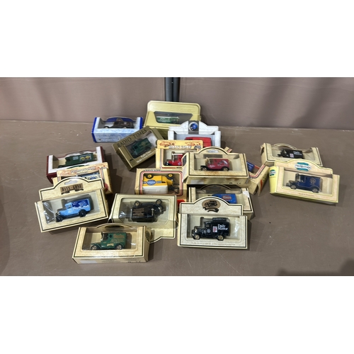 200 - Collection of 13 boxed die-cast model vehicles, including Days Gone, with vintage branding. Made in ... 