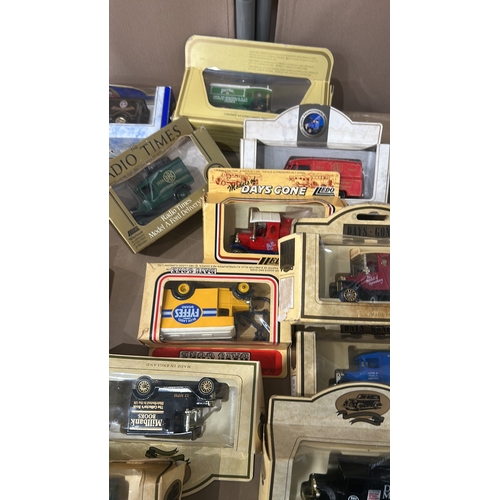 200 - Collection of 13 boxed die-cast model vehicles, including Days Gone, with vintage branding. Made in ... 