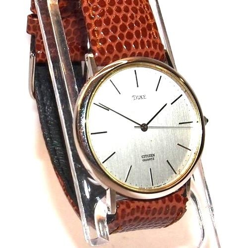 291 - Citizen Duke gents super slim quartz dress watch, new battery fitted and working at time of listing