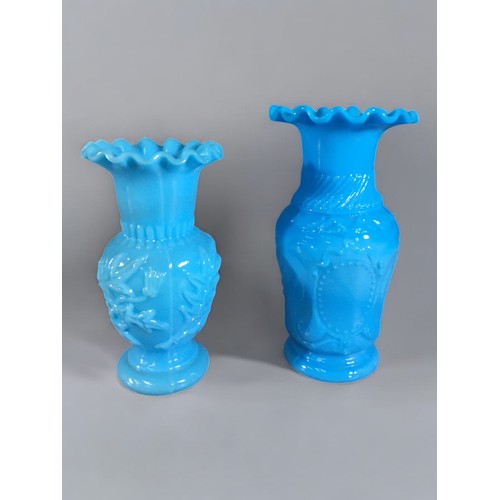 302 - Art Glass Early 20th Century to Mid Century Examples - Milk Glass, Opaline Glass, interesting Ruffle... 