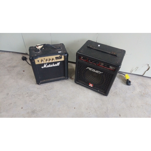 121 - Marshall MG15DFX guitar amplifier and Peavey MicroBass amp have rugged builds.