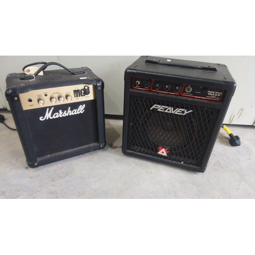 121 - Marshall MG15DFX guitar amplifier and Peavey MicroBass amp have rugged builds.