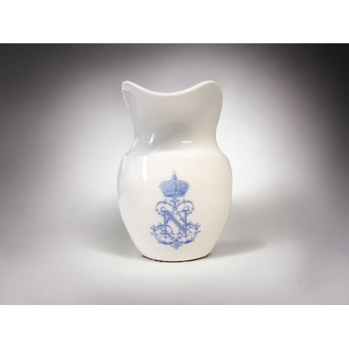 513 - SEVRES PORCELAIN NAPOLEON III MONOGRAM PORCELAIN JUG. 19TH CENTURY. SCARCE BLUE MONOGRAM. HEIGHT - 1... 