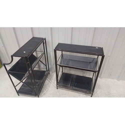 30 - Steel shelving units with solid construction and sleek design.