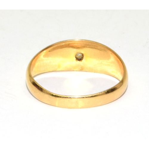 31 - 18ct gold mans gypsy signet ring 3g size R