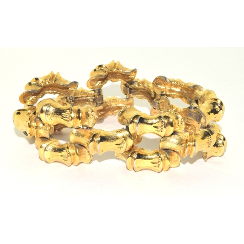 5 - Chunky Gold Tone designer nugget necklace and similar  bracelet, necklace is 40cm long