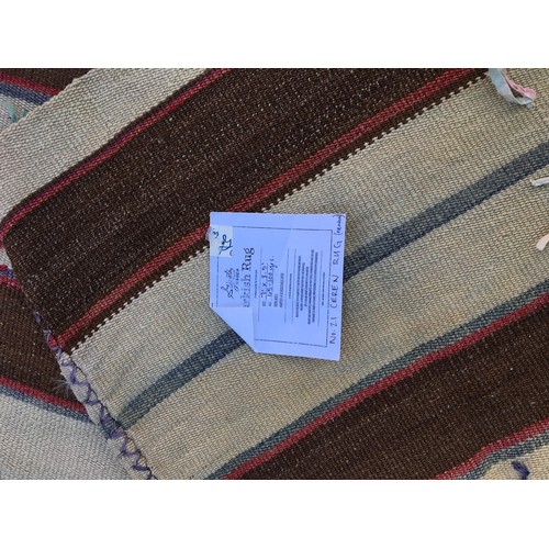 354 - Vintage Large Traditional Turkish Tribal Striped Kilim Rug 