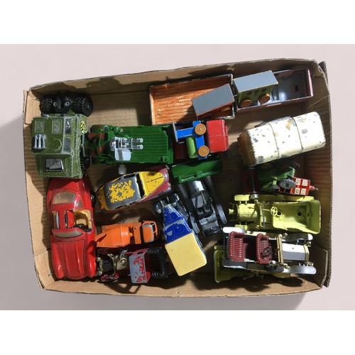 95 - Dinky, Matchbox, Corgi and Tonka Good Selection of Vintage Play worn and boxed Cars and Toys.