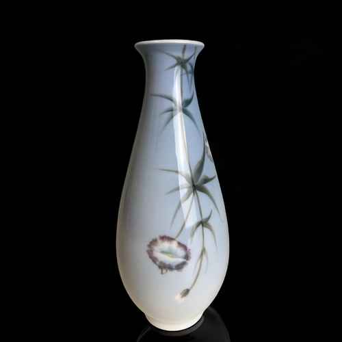 161 - A Royal Copenhagen porcelain vase.Painted with flowers. No. 2923 / 4055.Marks to base.Height - 19cm... 