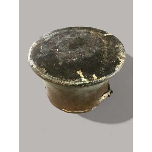 82 - Good Sized 19th Century Middle Eastern Copper Cooking Vessels.Largest 25cm Tall x 28cm Dia