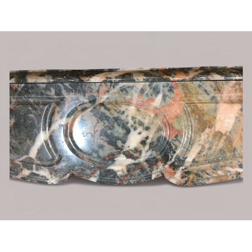 414 - French Rose De Brignoles Marble Fire Surround.H 105cm x W 130cm x  D 38cm