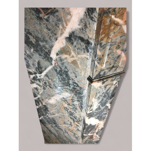 414 - French Rose De Brignoles Marble Fire Surround.H 105cm x W 130cm x  D 38cm