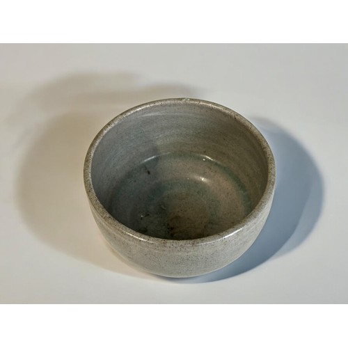 9 - A Chinese export Jun ware type celadon rice bowl and a crackle ground bowl.