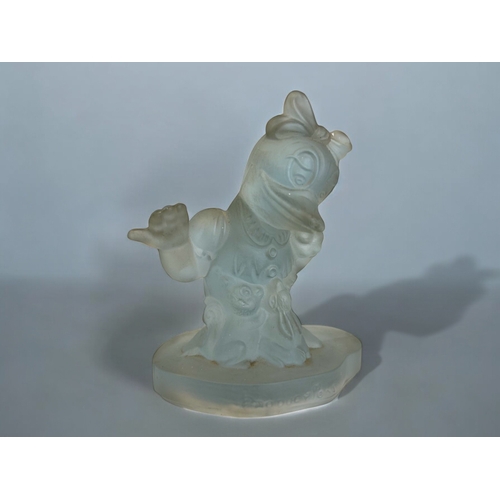 28 - A collection of Frosted glass.To include a Sowerby glass squirrel, A John Derbyshire & co 'Mr Pu... 