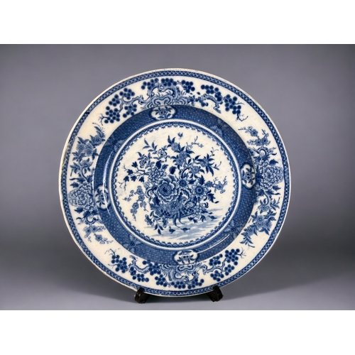 124 - A large collection of Georgian and later blue & white porcelain. Includes Pearlware plates, dish... 