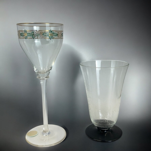 167 - A fine collection of 20th century design drinking glasses.Including a pair of Copier Leerdam lustre ... 