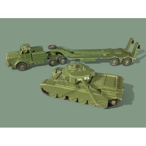 55 - Vintage Dinky Cast Metal Military Vehicles - Tank Transporter, Centurion Tank, Armoured Car, APC, 5.... 