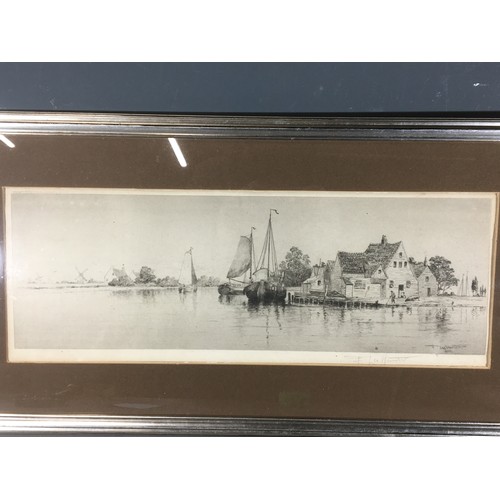 319 - Frederick Leo Hunter (American 1858-1943) Large Signed Engraving 19th Century Circa 1890. Landscape ... 