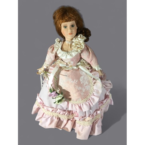 258 - Porcelain Dolls, Brides Maid and a Princess! Largest 52cm Tall.