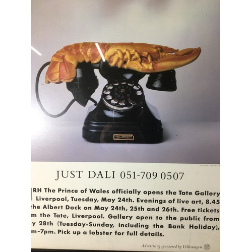 321 - Tate Gallery Liverpool HRH Prince of Wales Opening Posters x 2. Dali Lobster Phone and Picasso. Both... 