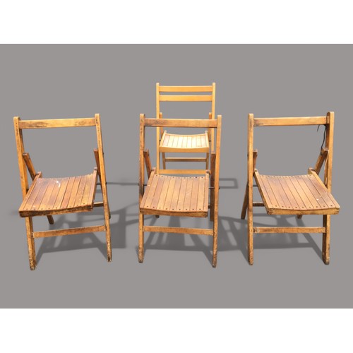 384 - Vintage War Department Folding Chairs x 3 and one other Later folding Chair.