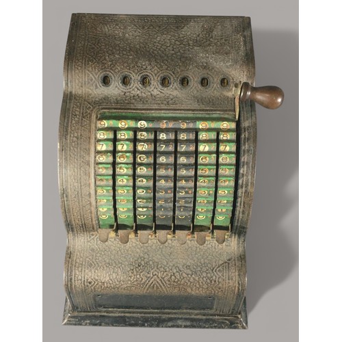 325 - Tin Plate Simplex Typewriter and an Antique Mechanical Calculator/Adding Machine. (Appears to be wor... 